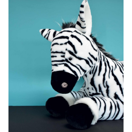 Zéphir le zèbre 50cm "Terre sauvage" HISTOIRE D'OURS Blanc