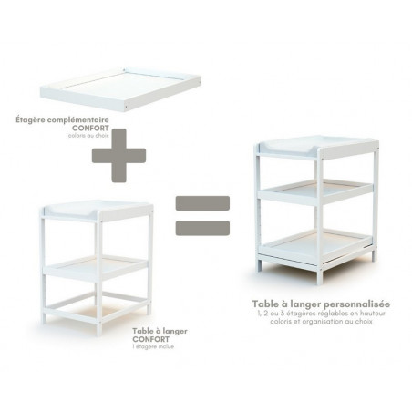 Etagère complémentaire Confort AT4 Blanc