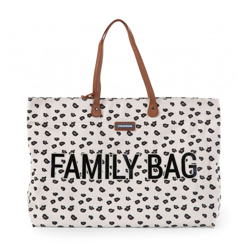 Sac à langer Family bag CHILDHOME Canvas léopard