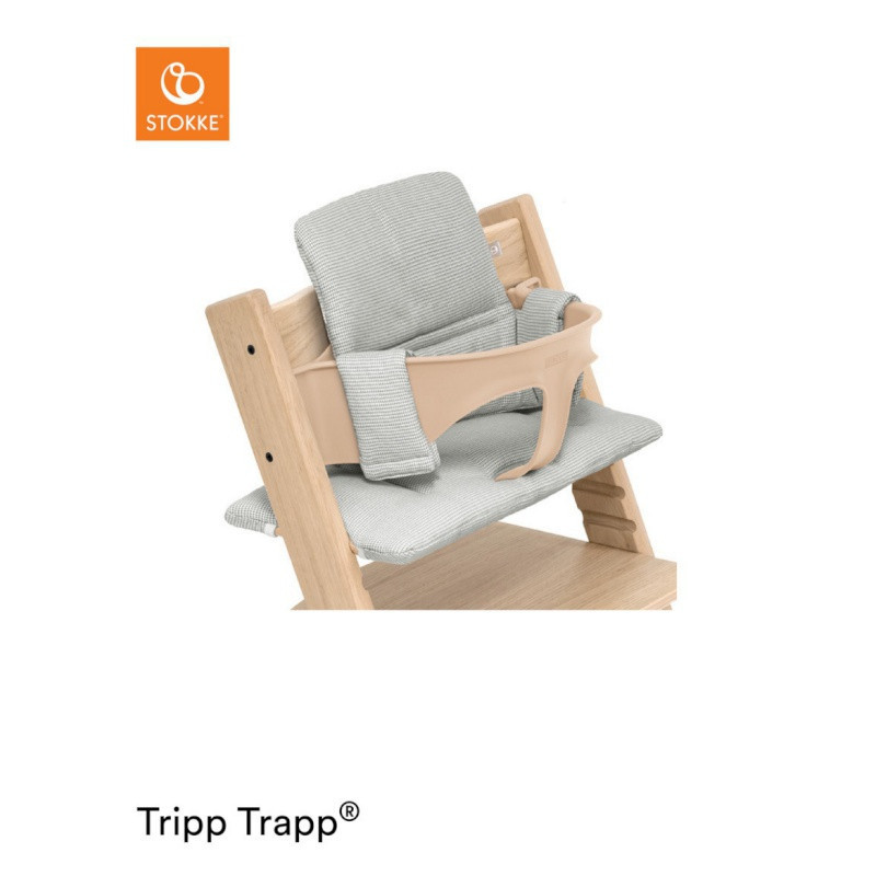 Coussin de chaise Tripp Trapp® en coton bio STOKKE® Nordic Grey