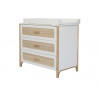 Commode canne/tressage rotin Oceania THEO Neige
