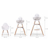 Chaise-haute Evolu 2 CHILDHOME Naturel/Blanc