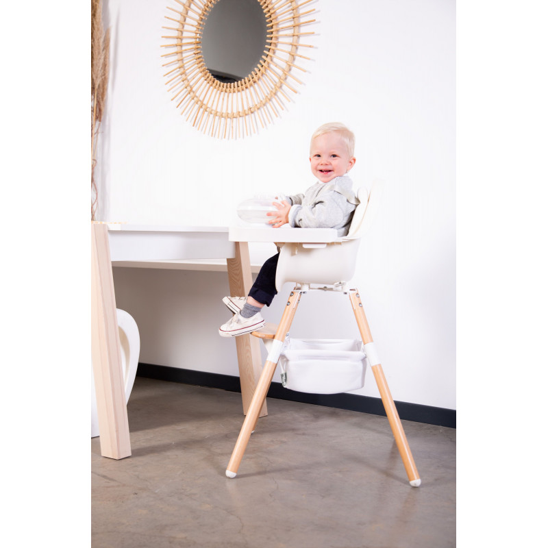 Chaise-haute Evolu 2 CHILDHOME Naturel/Blanc