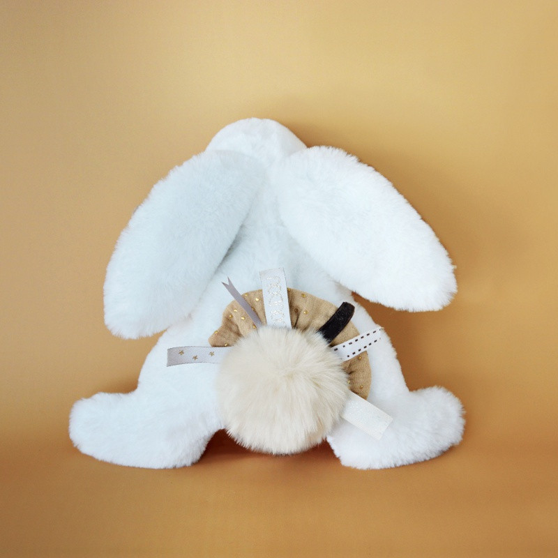 Pantin-lapin Happy Wild 25 cm DOUDOU ET COMPAGNIE Naturel