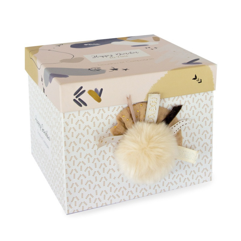 Pantin-lapin Happy Wild 25 cm DOUDOU ET COMPAGNIE Naturel