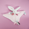 Doudou-lapin carré Happy Blush DOUDOU ET COMPAGNIE Rose