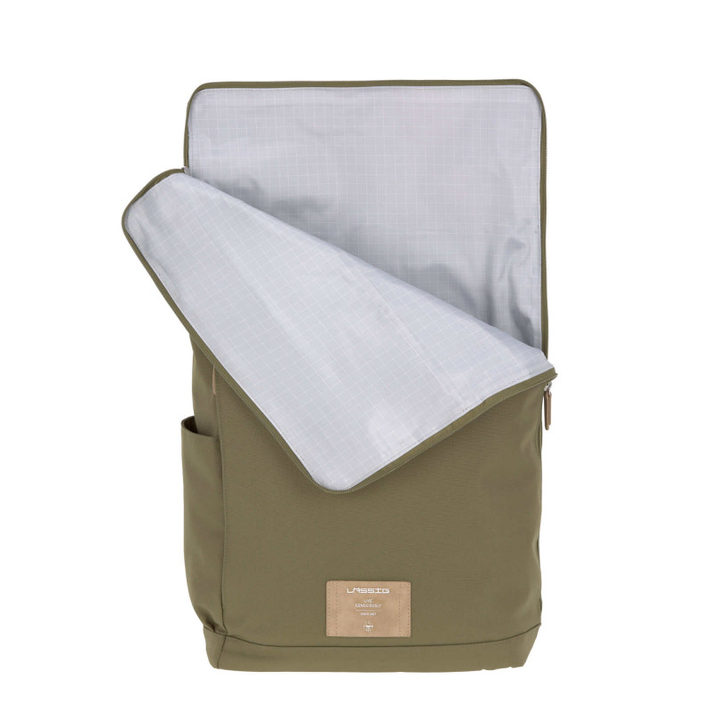 Sac à dos à langer Rolltop LASSIG Olive