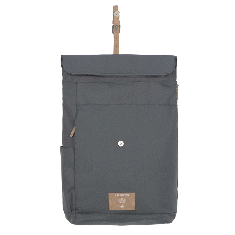 Sac à dos à langer Rolltop LASSIG Anthracite