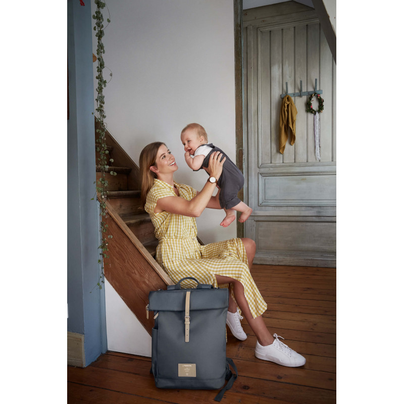 Sac à dos à langer Rolltop LASSIG Anthracite