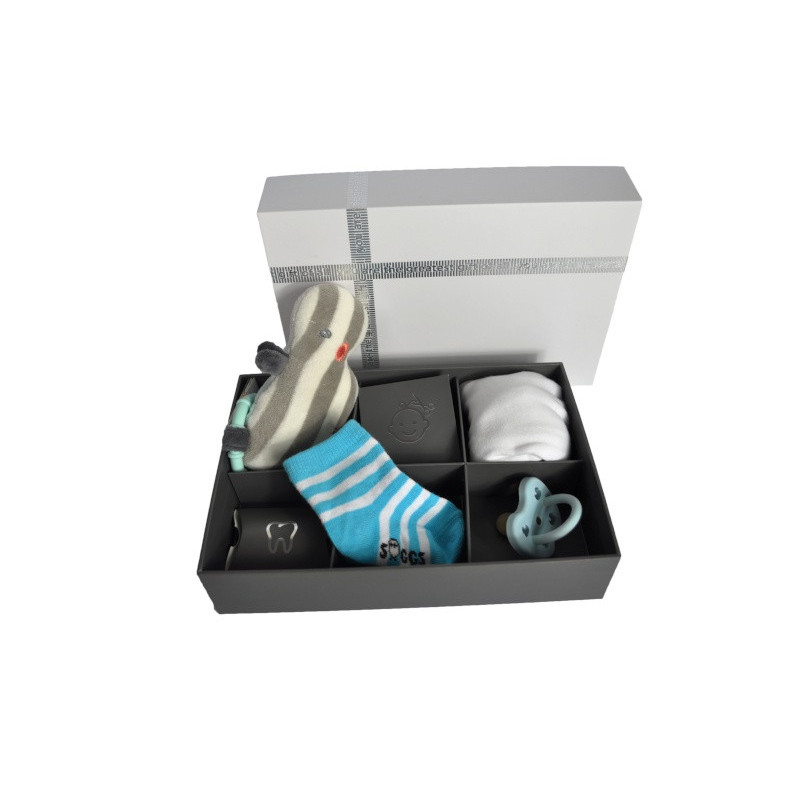 Cadre d'empreintes 3D + Boite à trésors DOOKY Blanc