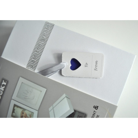 Cadre d'empreintes double + Boite à trésors DOOKY Blanc