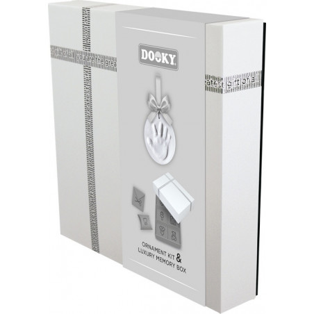 Empreinte médaillon + Boite à trésors DOOKY Blanc