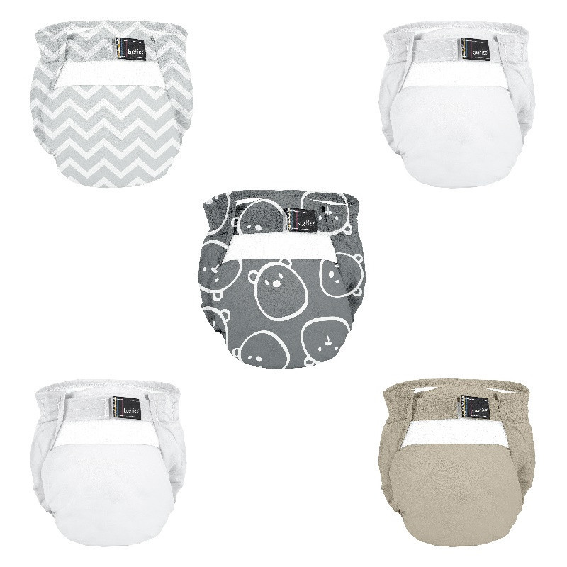 Kit de 5 couches lavables 0 - 4 kg DOMIVA Ourson