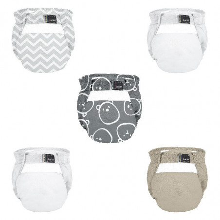 Kit de 5 couches lavables 0 - 4 kg DOMIVA Ourson