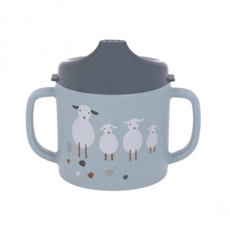 Tasse d'apprentissage Mouton/Oie LASSIG Tiny farmer Bleue