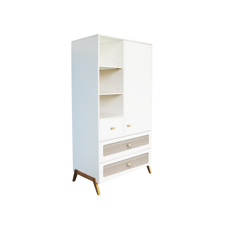 Armoire tressage rotin THEO Marélia Neige