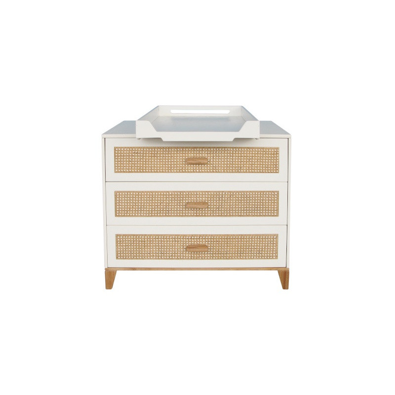 Commode cannage rotin THEO Nami Neige
