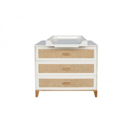 Commode cannage rotin THEO Nami Neige
