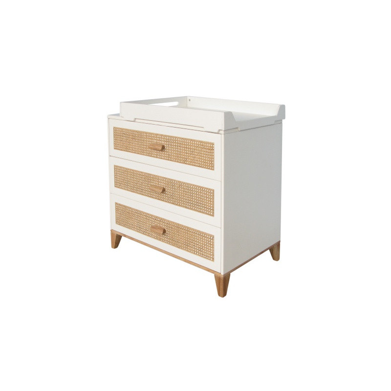 Commode cannage rotin THEO Nami Neige
