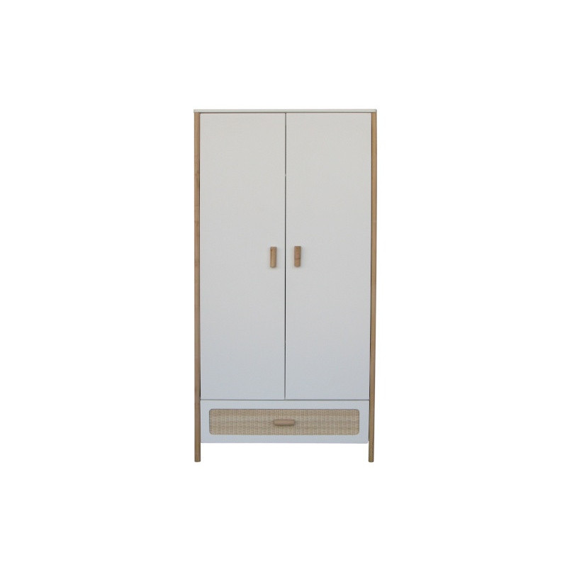 Armoire canne/tressage rotin Océania THEO Neige