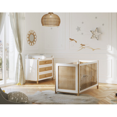 Chambre duo Oceania avec lit 60x120 THEO Neige