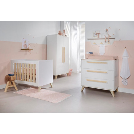 Chambre trio avec lit 70x140 IKID Lazio blanc