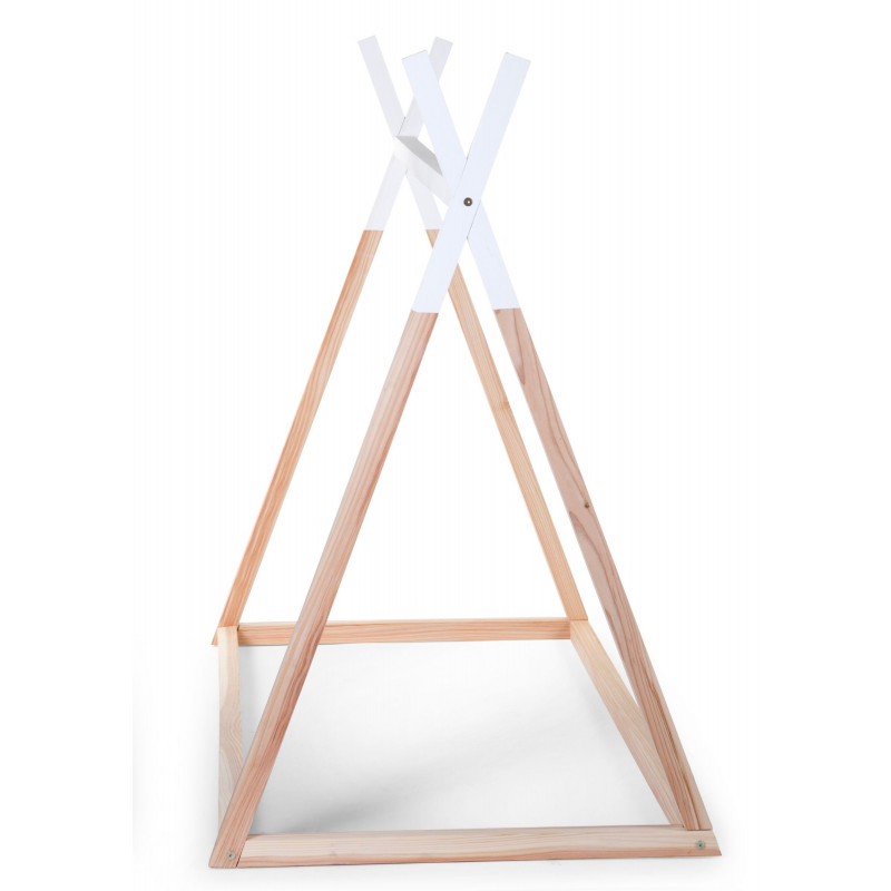 Lit Tipi 70x140 CHILDHOME Nature/Blanc