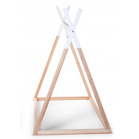 Lit Tipi 70x140 CHILDHOME Nature/Blanc