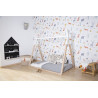 Lit Tipi 70x140 CHILDHOME Nature/Blanc