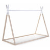 Lit Tipi 90x200 CHILDHOME Blanc/naturel