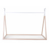 Lit Tipi 90x200 CHILDHOME Blanc/naturel