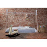 Lit Tipi 90x200 CHILDHOME Blanc/naturel