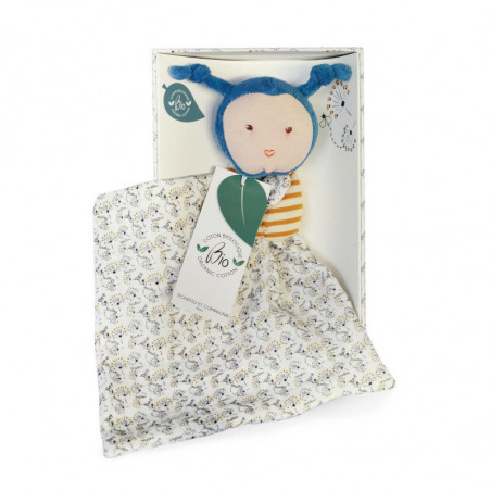 Doudou Pollen l'abeille bio 20cm DOUDOU ET COMPAGNIE Coloris aléatoire