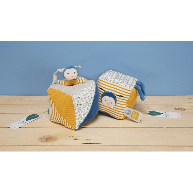 Cube d'activités Pollen l'abeille bio DOUDOU ET COMPAGNIE