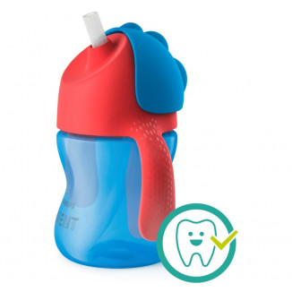 Tasse à paille 200 ml PHILIPS AVENT Bleu/Rouge