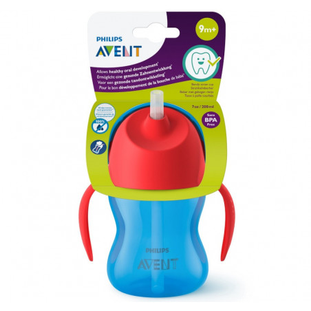 Tasse à paille 200 ml PHILIPS AVENT Bleu/Rouge