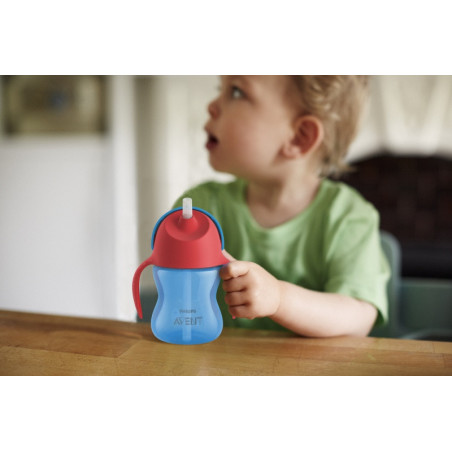 Tasse à paille 200 ml PHILIPS AVENT Bleu/Rouge