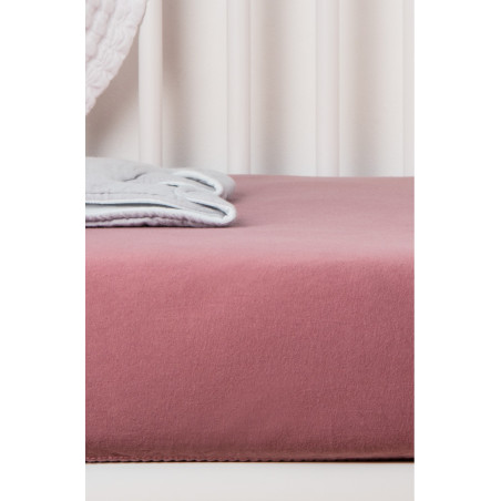 Drap-housse 60x120 en coton bio KADOLIS Bois de rose
