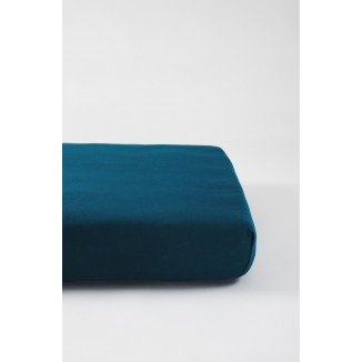 Drap-housse 60x120 en coton bio KADOLIS Bleu nuit