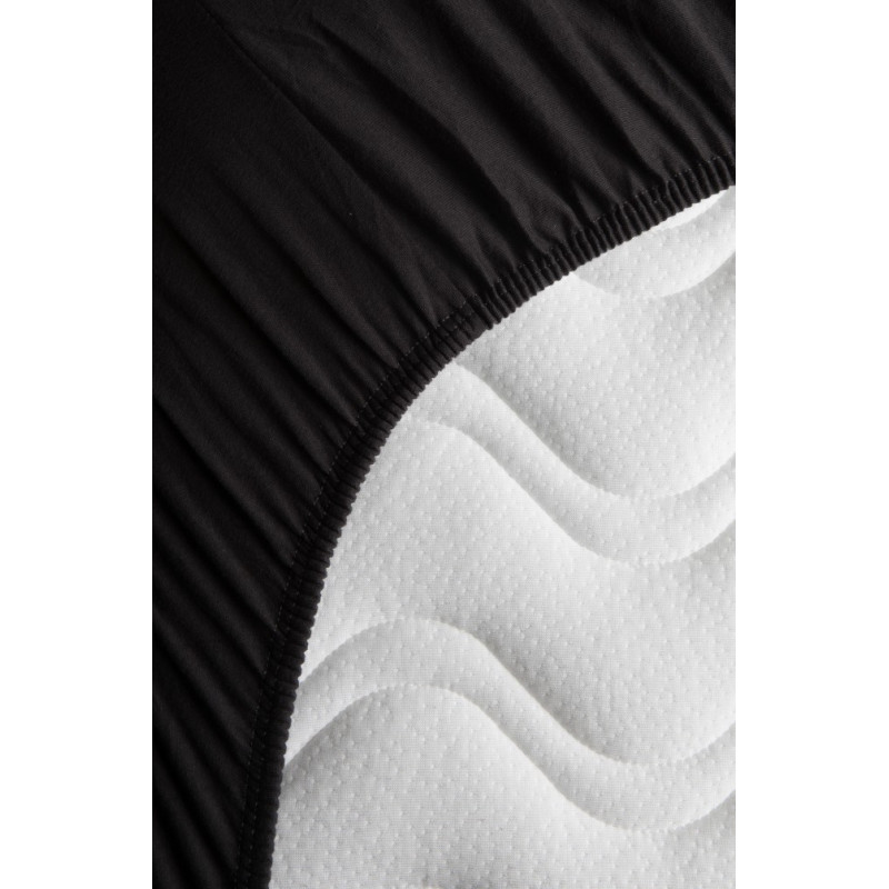 Drap-housse 60x120 en coton bio KADOLIS Gris carbone