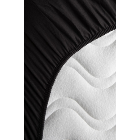 Drap-housse 60x120 en coton bio KADOLIS Gris carbone