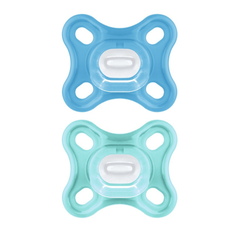 Lot de 2 sucettes Comfort silicone 0m+ MAM Bleu
