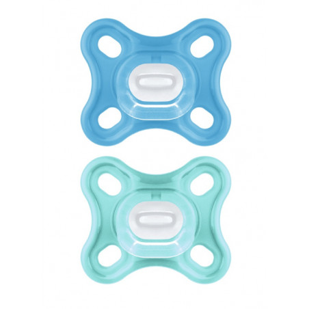 Lot de 2 sucettes Comfort silicone 0m+ MAM Bleu