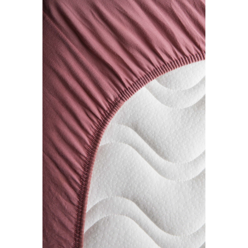 Drap-housse 70x140 en coton bio KADOLIS Bois de rose