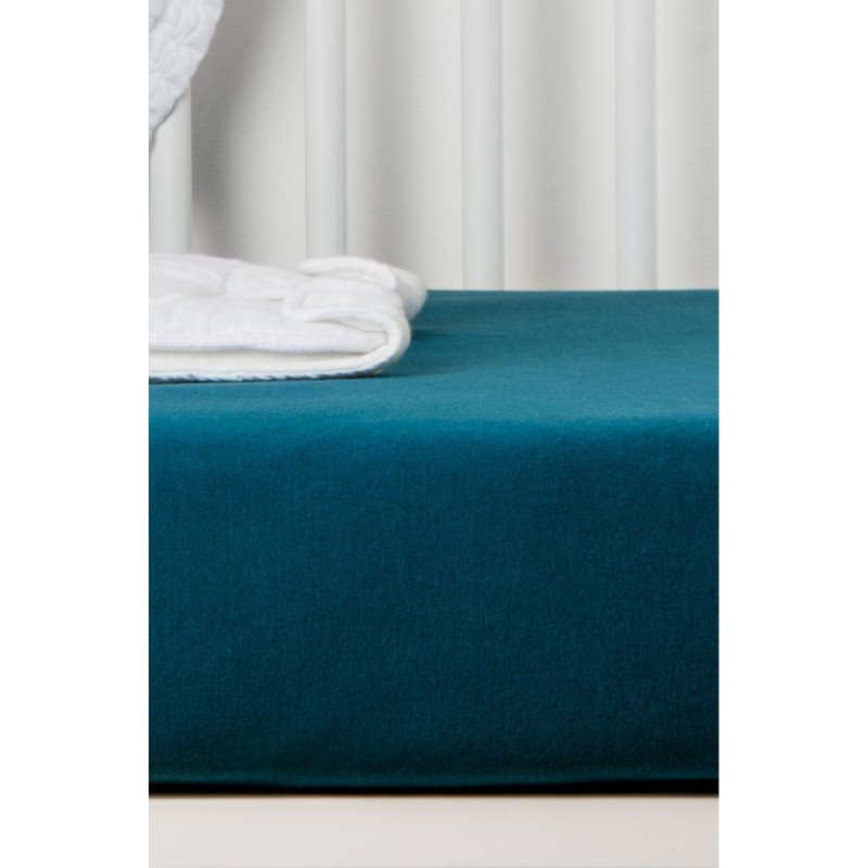 Drap-housse 70x140 en coton bio KADOLIS Bleu nuit