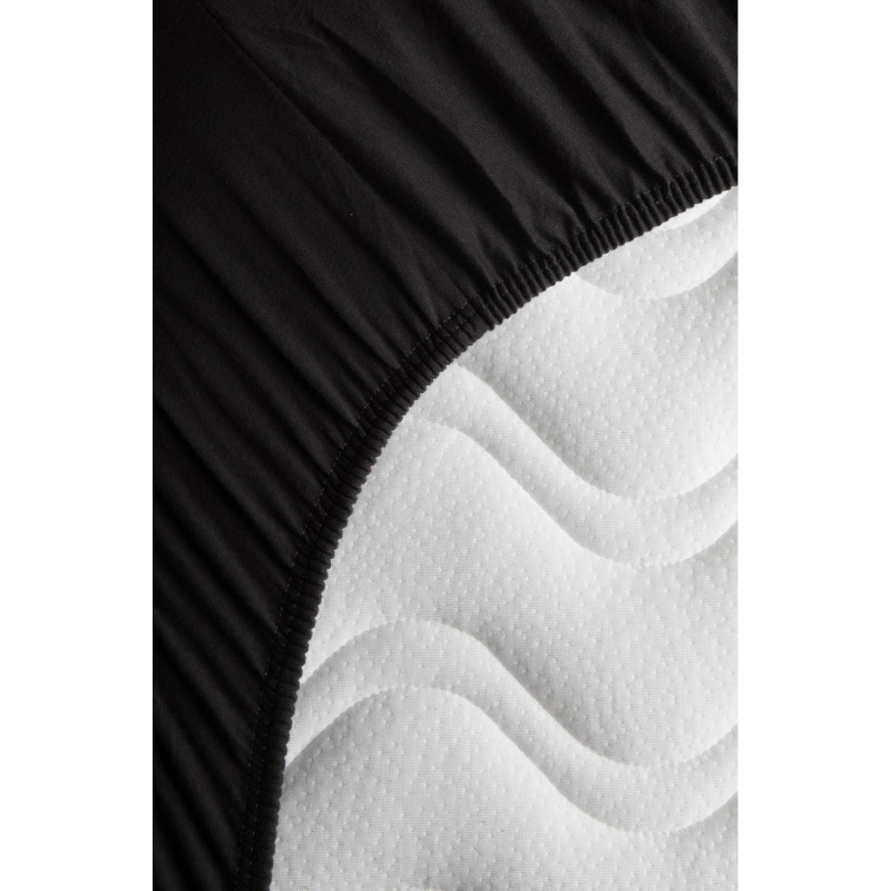 Drap-housse 70x140 en coton bio KADOLIS Gris carbone