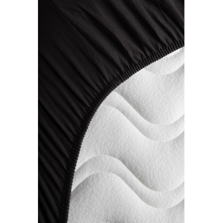 Drap-housse 70x140 en coton bio KADOLIS Gris carbone