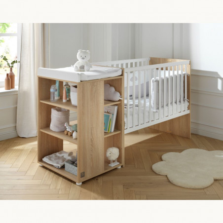 Lit combiné évolutif 60x120 Nova SAUTHON Blanc lin