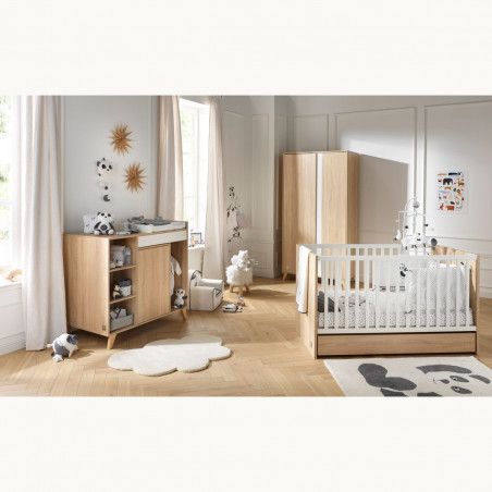 Little big bed 70x140 Nova SAUTHON Blanc lin