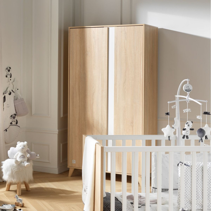 Armoire 2 portes Nova SAUTHON Blanc lin